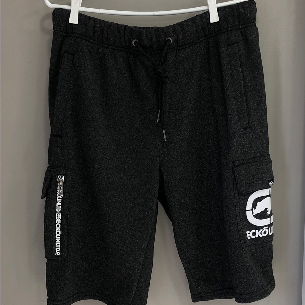 Ecko Unltd. Charcoal Gray Fleece-Lined Cargo Shorts – Men’s Large